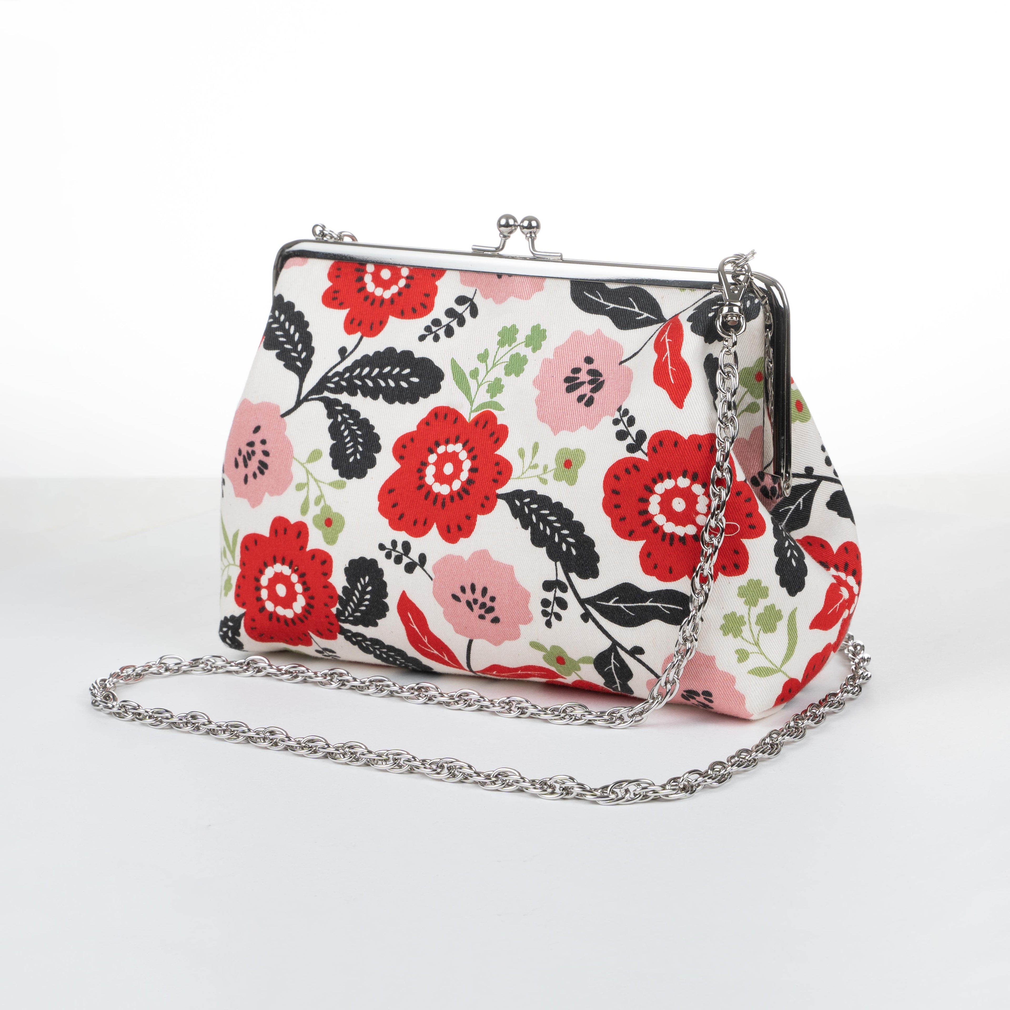 Kisslock Purse - Cotton - Floral