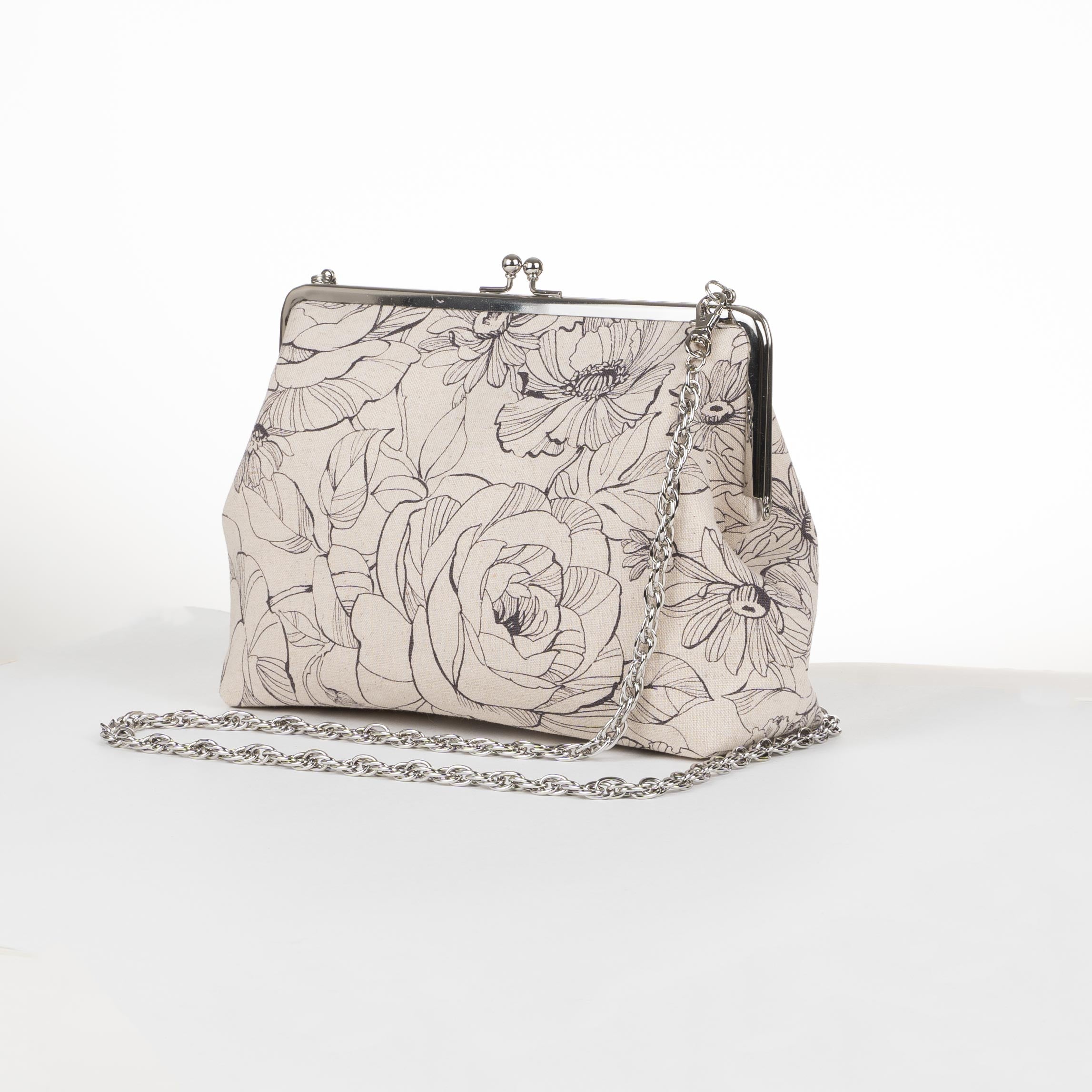 Kisslock Purse - Cotton - Floral