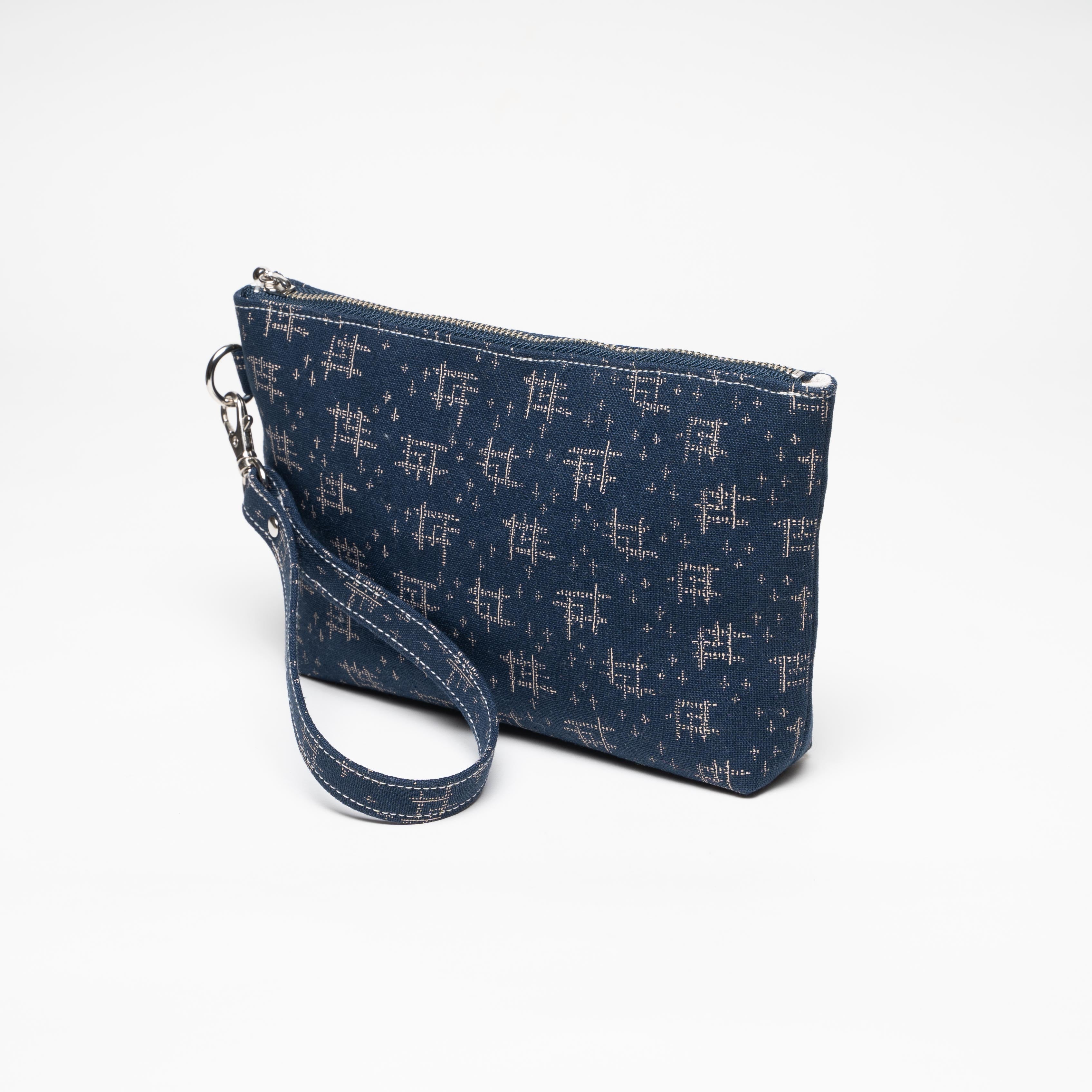 Wristlet Pouch - Cotton - Traditional Pattern