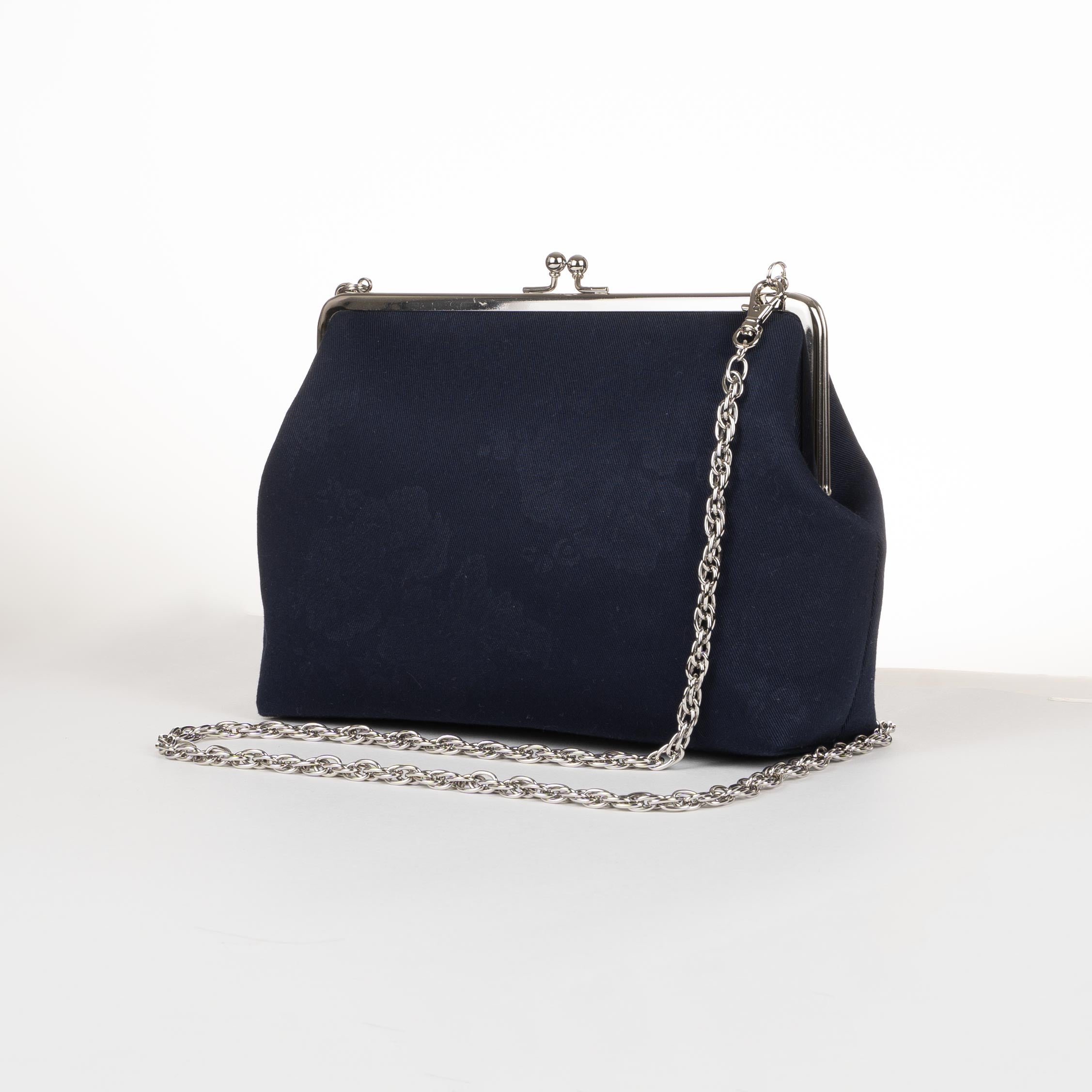 Kisslock Purse - Cotton - Subtle Pattern