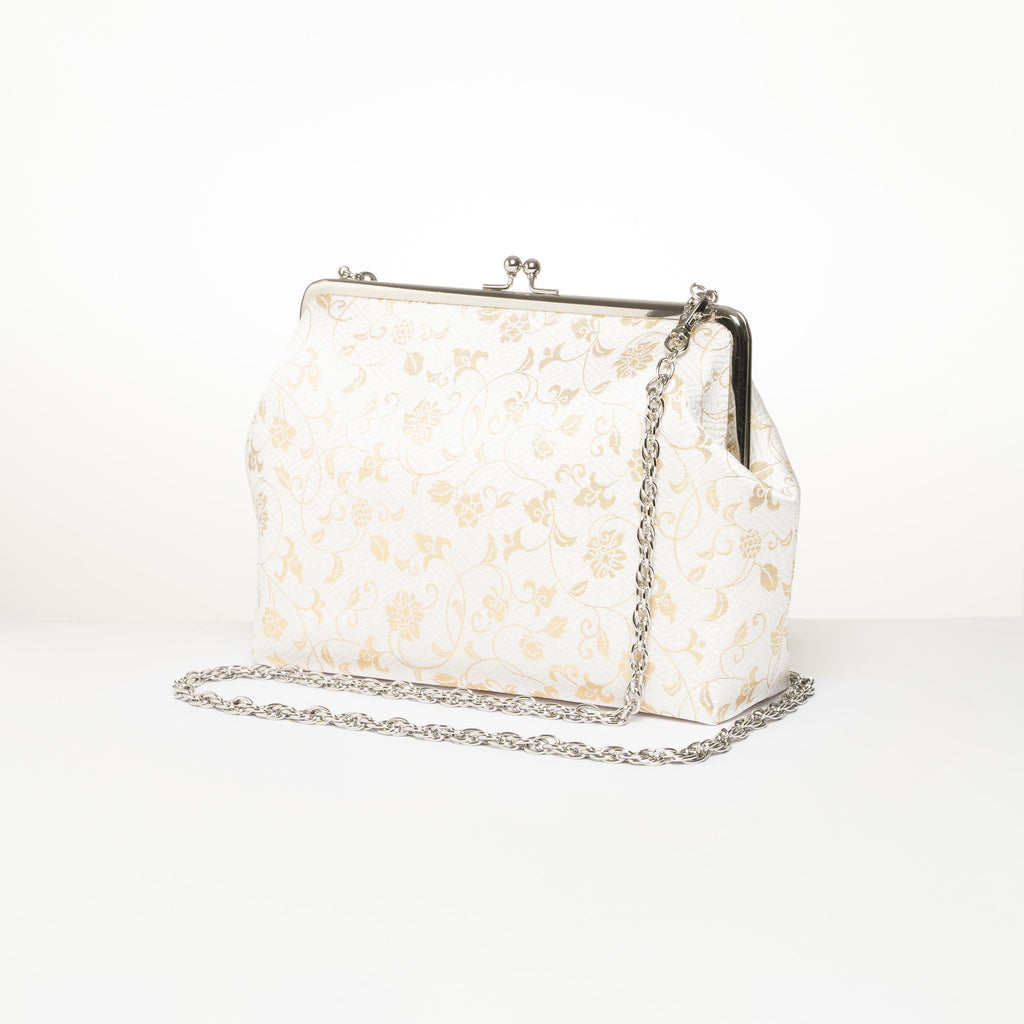 Kisslock Purse - Cotton - Golden Brocade