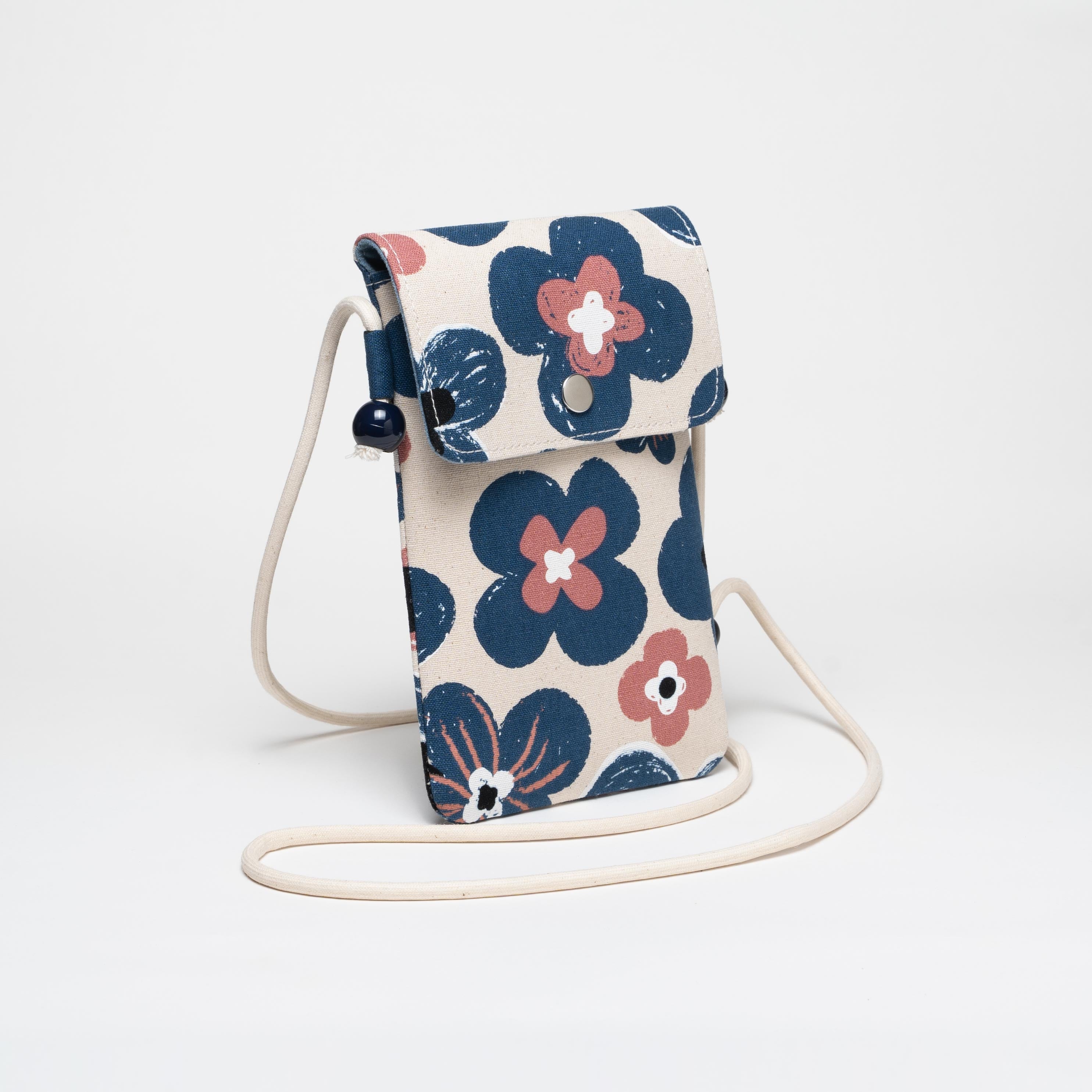Slim Phone Bag - Cotton - Floral