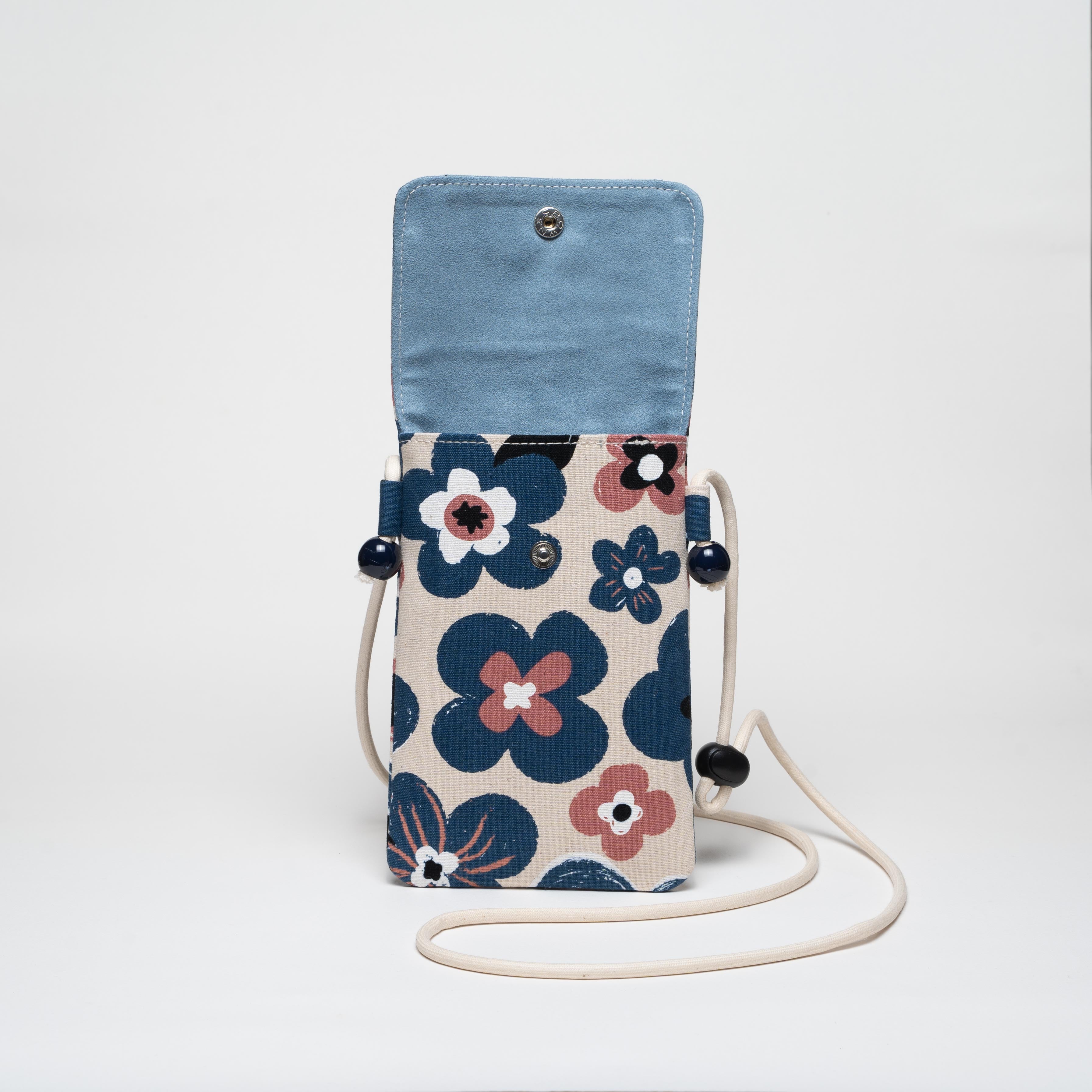 Slim Phone Bag - Cotton - Floral
