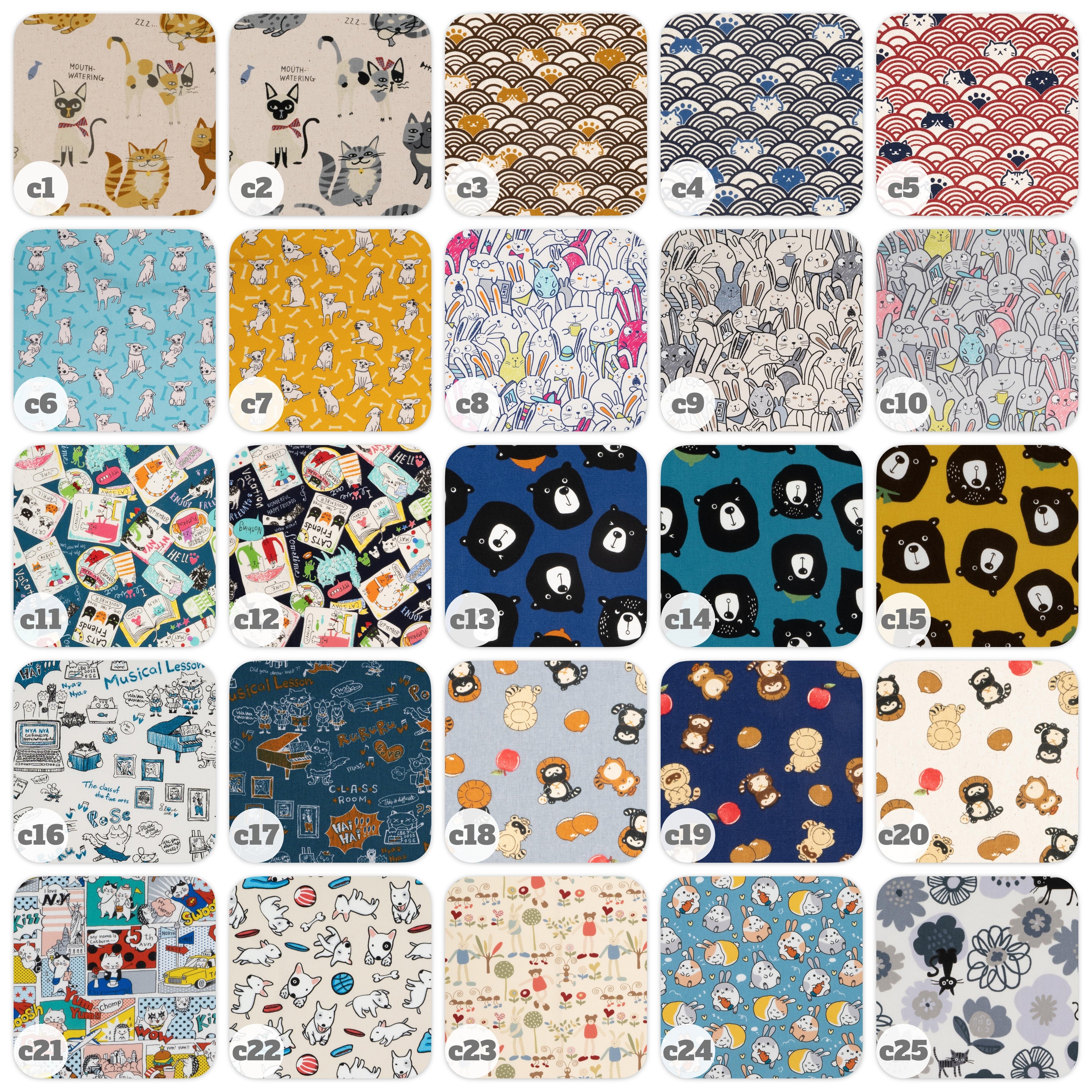 Key Fob - Cotton - Cute Pets