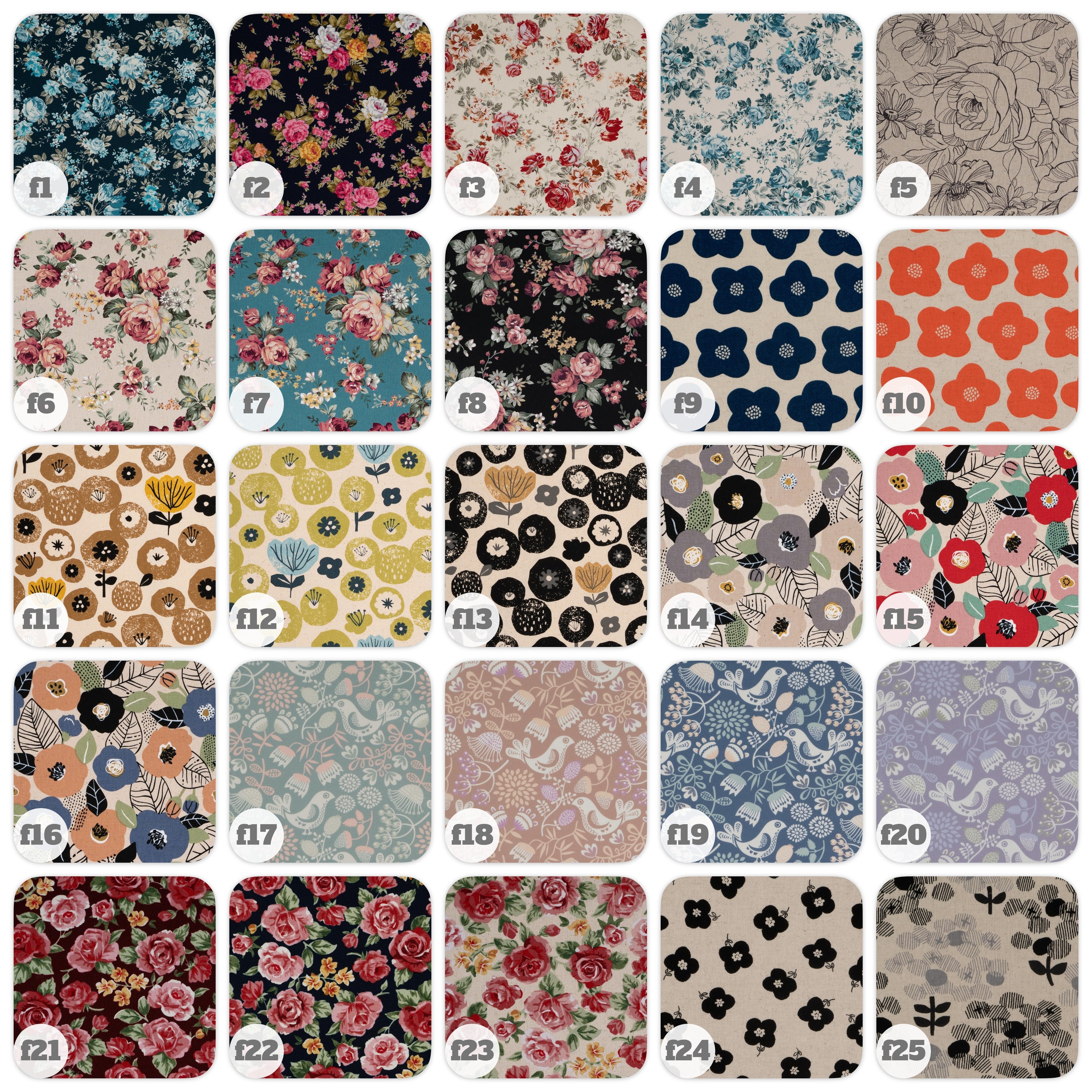 Key Fob - Cotton - Floral